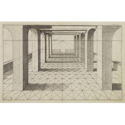 Perspective print by Vredeman de Vries.