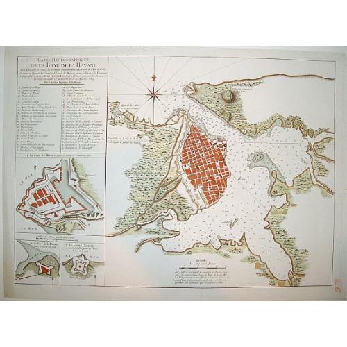 Old map image download for Carte Hydrographique de la Baye de la Havane