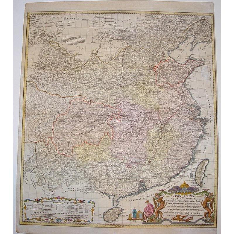 Regni Sinae vel Sinae Propriae Mappa et Descriptio Geographica ..