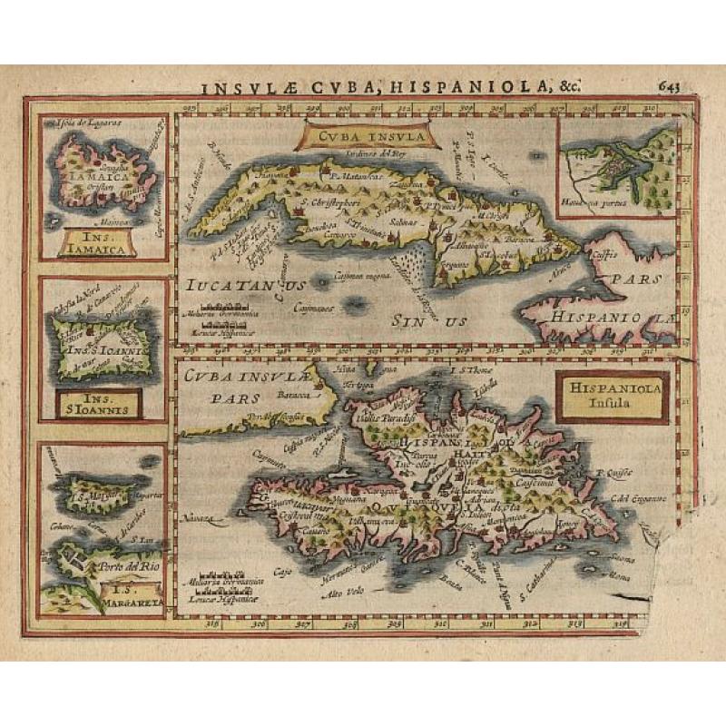 Cuba insula, Hispaniola insula.