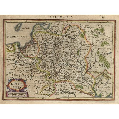 Old map image download for Lithuania.