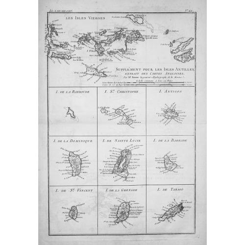 Old map image download for SUPPLÉMENT POUR LES ISLES ANTILLES, EXTRAIT DES CARTES ANGLOISES...