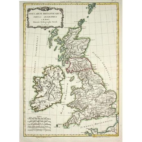 Old map image download for Insularum Britannicarum Tabula Geographica.