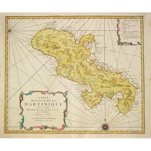 Old map image download for Carte de l\' Isle de la Martinique.