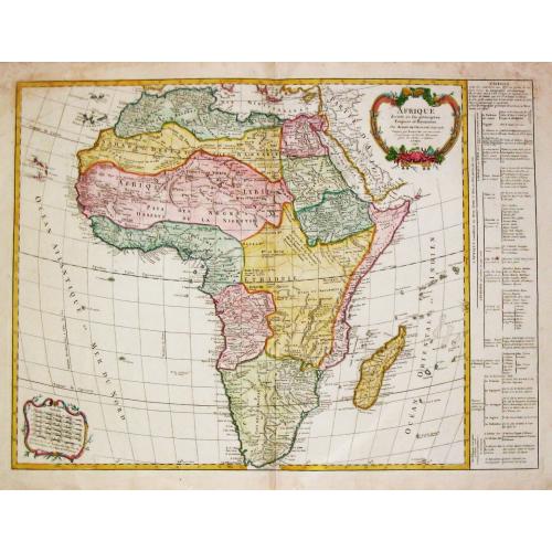 Old map image download for [Lot of 2 maps] Afrique divisee en ses principeaux Empires et Royaumes.