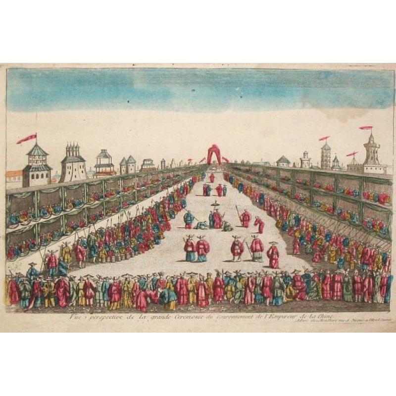 Vue perspective de la grande Ceremonie du couronnement de l'Empereur de la Chine.