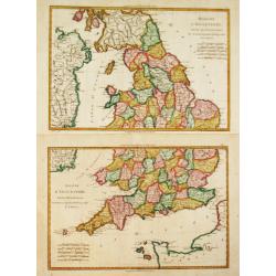 [Lot of 11 maps / prints of the United Kingdom.]