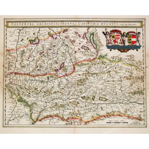 Old map image download for [Lot of 5 maps of Austria, Tsjechia, Silesia and Slowakia] Salzburg.