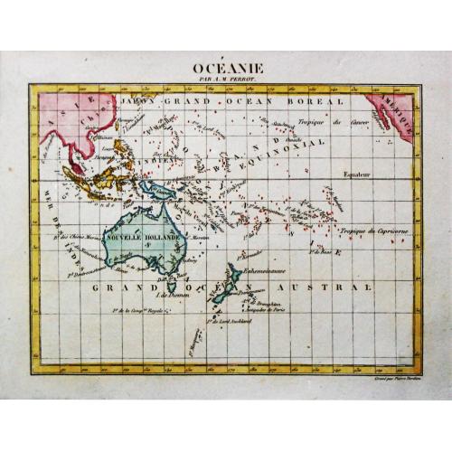 Old map image download for [Lot of 4] maps of the Pacific Ocean OCEANIE