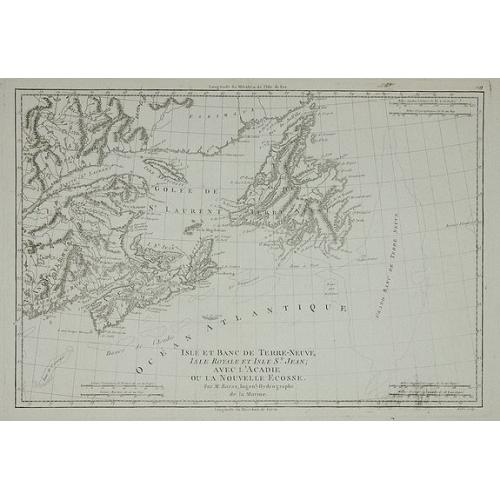 Old map image download for Isle et Banc de Terre-Neuve, Isle Royale et Isle St. Jean, ...