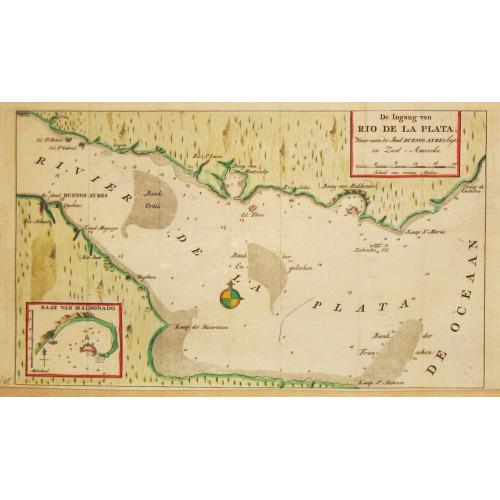 Old map image download for [Lot of 7 maps] Paraguay, Ó Prov. de Rio de la Plata cum regionibus With Arnold Montanus's and Tirion's of the countries bordering the Rio de la Plata. and Isaak  Tirion's map of the same area.