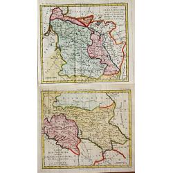 Carte de la Lithuanie, de la Courlande et de la Nouvelle Russie Blanche démembrée de la Pologne. / Carte des Province annexées a la Petite Pologne et de la Gallicie avec la Lodomerie démembrées de la Pologne.