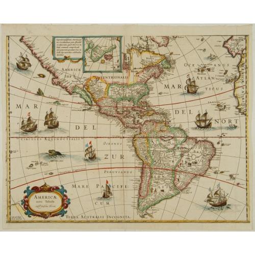 Old map image download for Americae Nova Tabula.