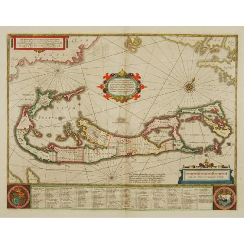 Old map image download for Mappa Aestivarum Insularum, alias Barmudas..