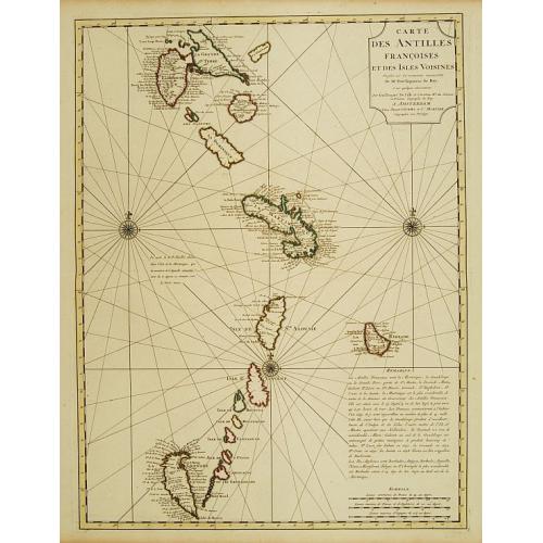 Old map image download for Carte des Antilles Francoises et des Isles Voisines..