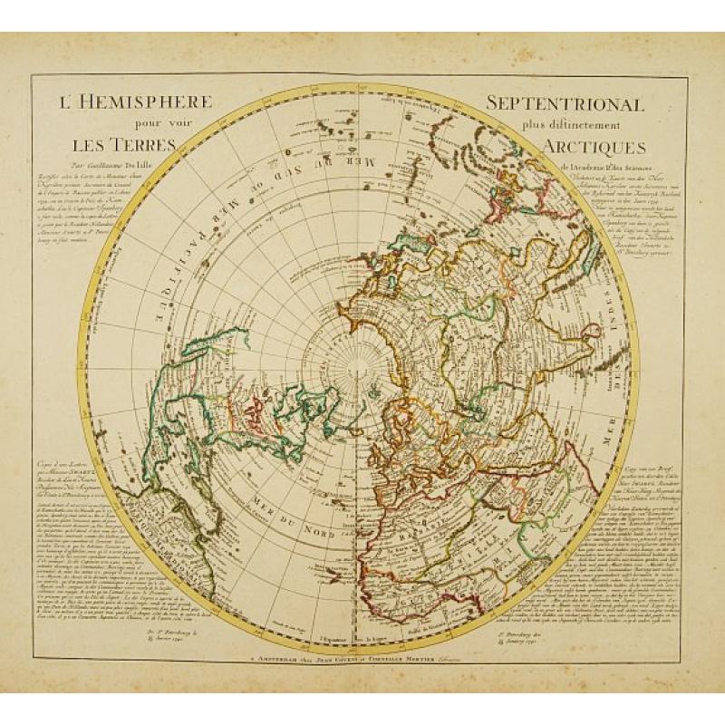 L'Hemisphere Septentrional pour voir plus distinctement les Terres Arctiques.