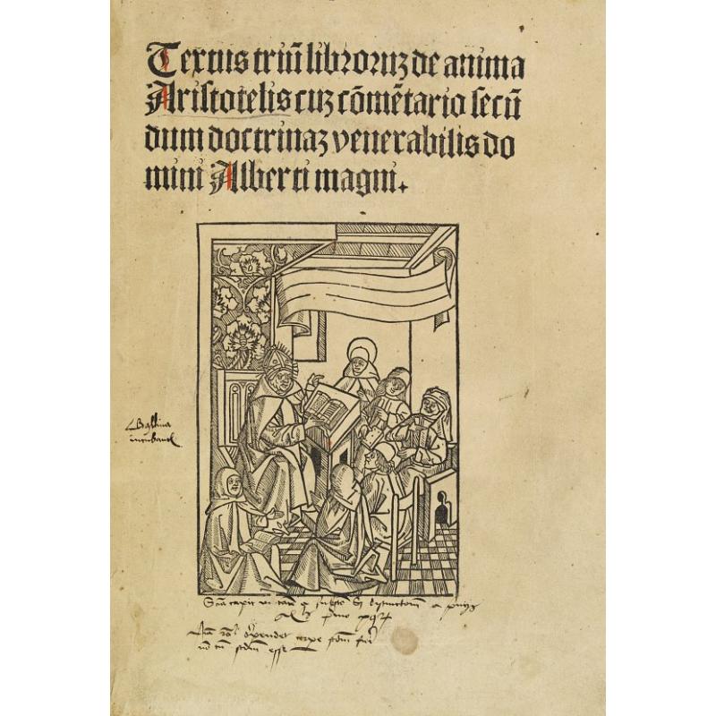 [Title page] Aristoteles, Commentarium trium librorum de anima, secundum doctrinas venerabilis domini Albert Magni.