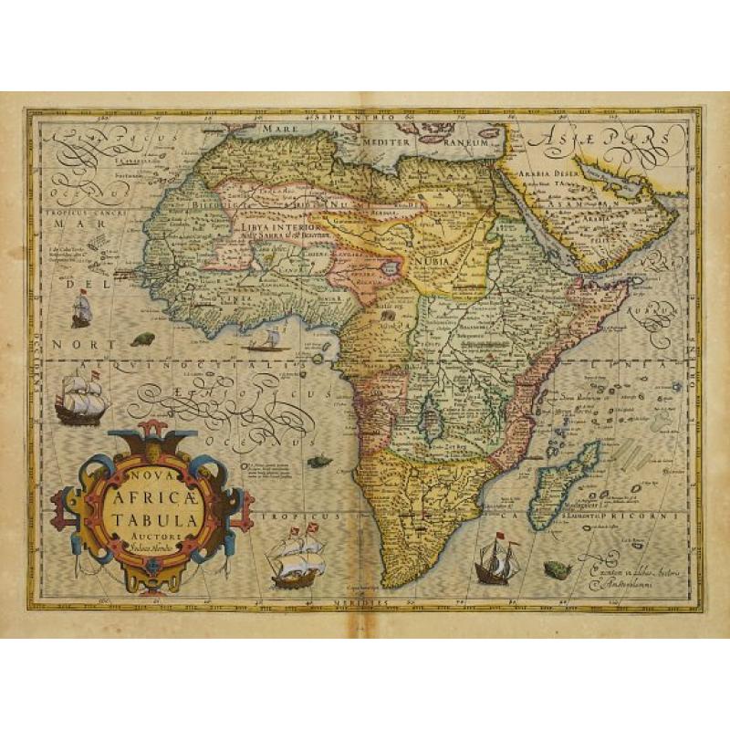 Nova Africae Tabula Auctore Jodoco Hondio.