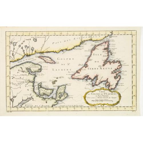 Old map image download for Carte du Golphe de St.Laurent et Pays Voisins..