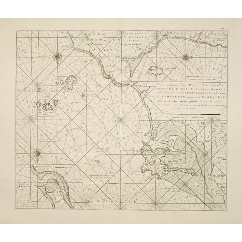 Nieuwe aftekening van Holy Eyland de Staples, coket Eyland en Barwyk .. Aan de ioostkust van Schotland..