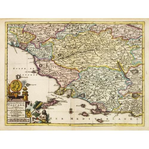 Old map image download for Le grand duché de Toscane, suivant les nouvelles observations..