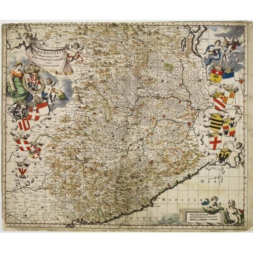 Old map image download for Pedemontium et reliquae ditiones Italiae regiae celsitudini Sabaudicae ..