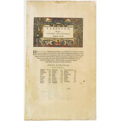 Titlepage: Parergon, in quo Veteris geographiae aliquot tabulae.