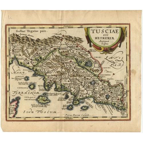Old map image download for Tusciae sive Hetruriae Antiquae Typus.