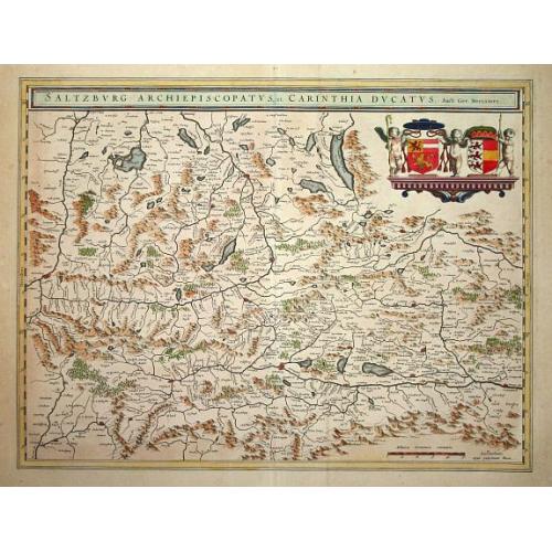 Old map image download for Saltzburg Archiepiscopatus, et Carinthia Ducatus