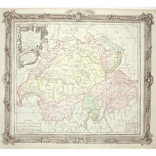 Old map image download for La Suisse Divisee en ses Cantons, sees Allies et Sujets..