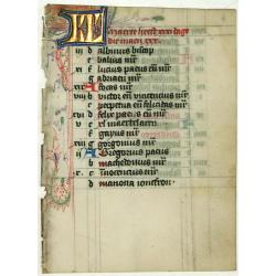 Leaf on vellum from a Dutch manuscript Book of Hours.