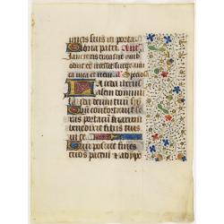 Manuscript leaf from a Book of Hours.