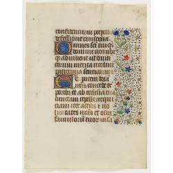 Leaf on vellum from a manuscript Book of Hours, use of Rome.