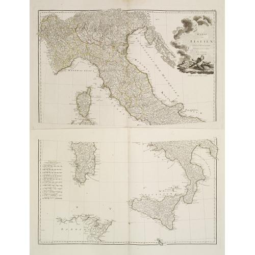 Old map image download for Karte von Italien Verfasst von Herrn D' Anville.. [2 sheets]