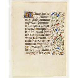 Leaf on vellum from a manuscript Book of Hours, use of Rome.