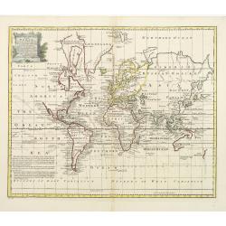 A new & accurate chart of the world drawn from authentic..