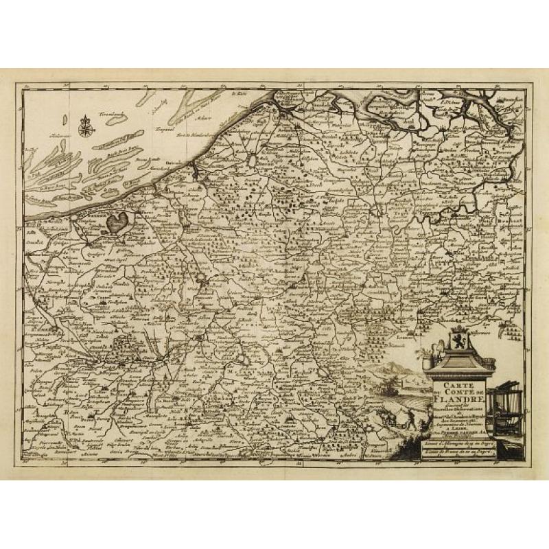 Carte du Comté de Flandre, suivant les nouvelles observations..