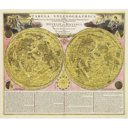 Old map image download for Tabula selenographica.. Hevelii quam Riccioli..