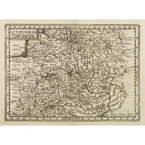 Old map image download for Lithuania.