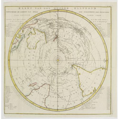 Old map image download for Kaart van het Zuider Halfrond..