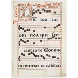 Leaf on vellum from an antiphonary.