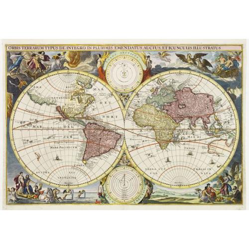 Old map image download for Orbis terrarum typus de integro in plurimis emendatus..