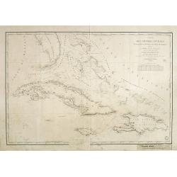 Carte des Grandes Antilles (Cuba, Haïti, Jamaïque, Archipel de Bahama..