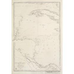 Carte de la Mer des Antilles - Partie Occidentale. . .