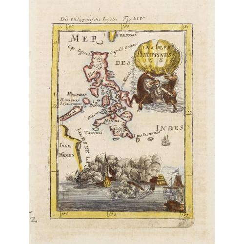 Old map image download for Les Isles Philippines 1684.