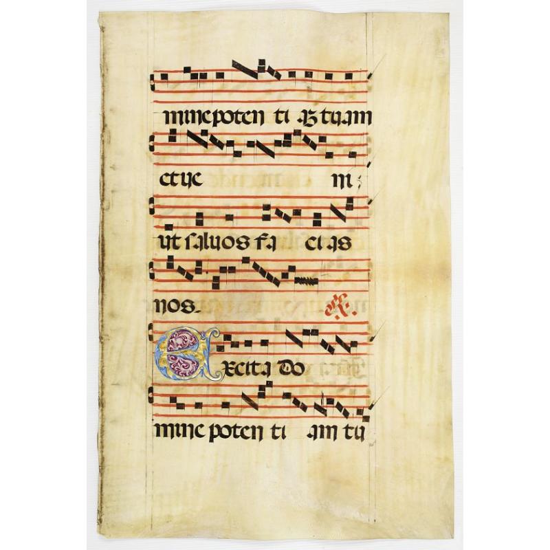 Leaf on vellum from an antiphonary.