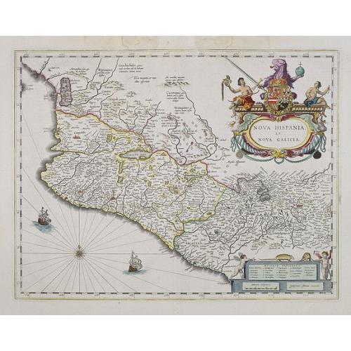 Old map image download for Nova Hispania et Nova Galicia.