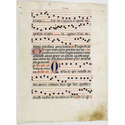 Leaf on vellum from a antiphonary.