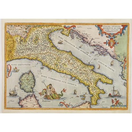 Old map image download for Italiae Novissima descriptio. . .