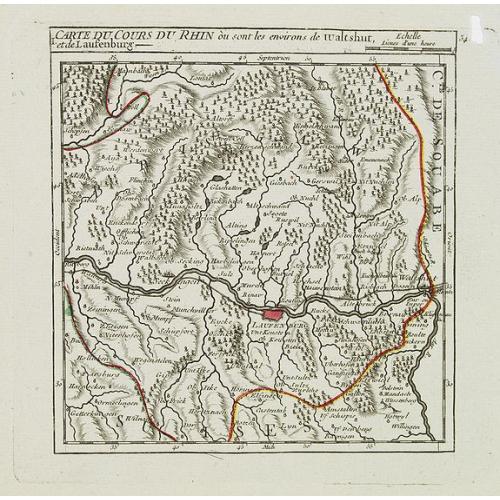 Old map image download for I. Carte du Cours du Rhin où sont les environs de Waltshut, et de Laufenburg.